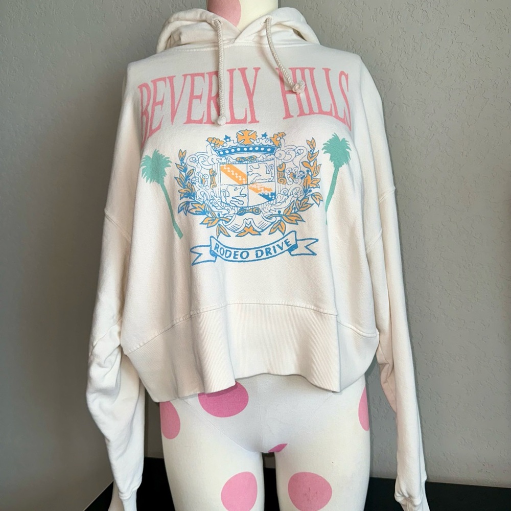 M Daydreamer Revolve Beverly Hills Rodeo Drive White Hoodie - Medium
